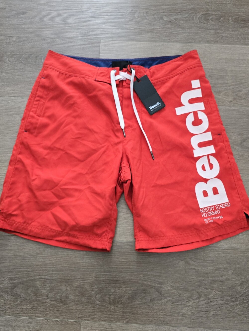 Bench Urbanwear Mens Board‎ Swim Shorts Red White Beach NWT Size 32 Medium